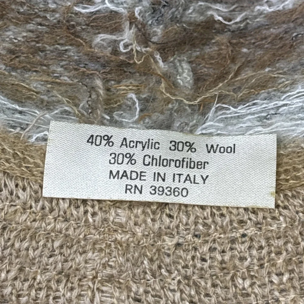 Vintage Italian Wool Blend Cloche Bucket Hat Boho Coastal Luxe Euro Chic - Picture 7 of 8